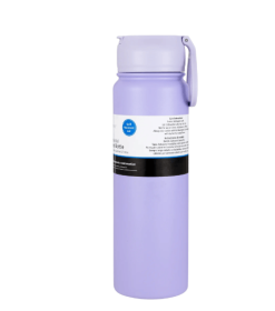 Mainstays 24oz Purple Stainless Steel Double Wall Water Bottle
