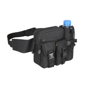 Hiking Cycling Outdoors Waterproof Wearproof Lightweight Waist Bag (Color: Black, Type: Waist Bag)