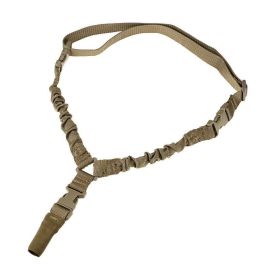 Heavy Duty Tactical Single Point Gun Rifle Sling Adjust & Quick Detach QD Buckle (Color: khaki)