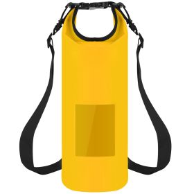 Floating Waterproof Dry Bag Floating Dry Sacks with Observable Window 20L Roll Top Lightweight Dry Storage Bag for Kayaking Rafting Boating Swimm (Color: Yellow, size: 10L)