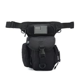 Motorcycle Crossbody Bag, Men's Leg Bag, Multifunctional Outdoor Tactical Waterproof Cell Phone Running Sports Waist Bag (Color: Black)