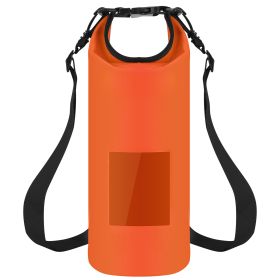 Floating Waterproof Dry Bag Floating Dry Sacks with Observable Window 20L Roll Top Lightweight Dry Storage Bag for Kayaking Rafting Boating Swimm (Color: Orange, size: 20L)