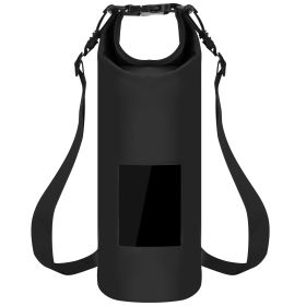 Floating Waterproof Dry Bag Floating Dry Sacks with Observable Window 20L Roll Top Lightweight Dry Storage Bag for Kayaking Rafting Boating Swimm (Color: Black, size: 10L)