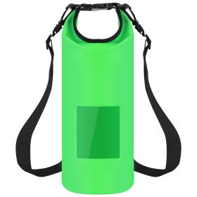 Floating Waterproof Dry Bag Floating Dry Sacks with Observable Window 20L Roll Top Lightweight Dry Storage Bag for Kayaking Rafting Boating Swimm (Color: Green, size: 20L)